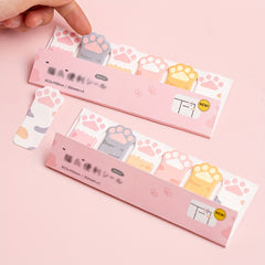 Cartoon Cat's Paw Sticky Notes Memo Pads 120 Sheets
