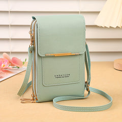 Mini Touch Screen Phone Purse Women's PU Leather Crossbody Bag