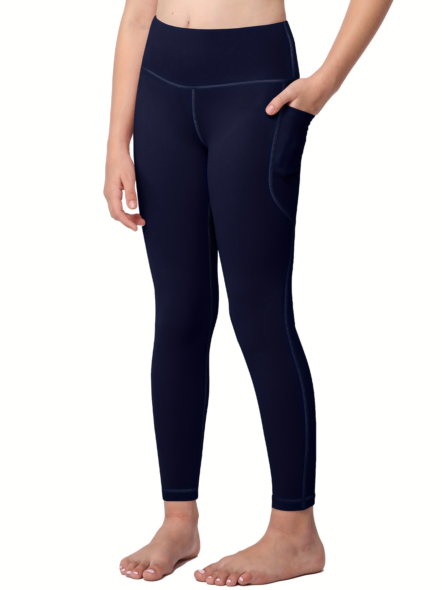 Girls Yoga Pants With Pocket Comfy Leggings Sports Dance Running Jogging
