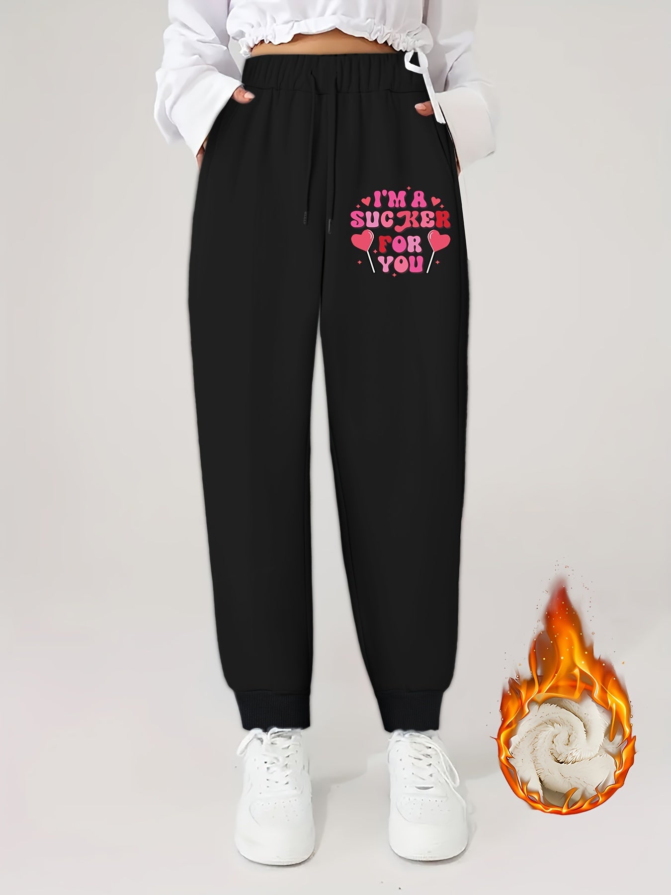 Women's Plus Size Fleece Liner Joggers