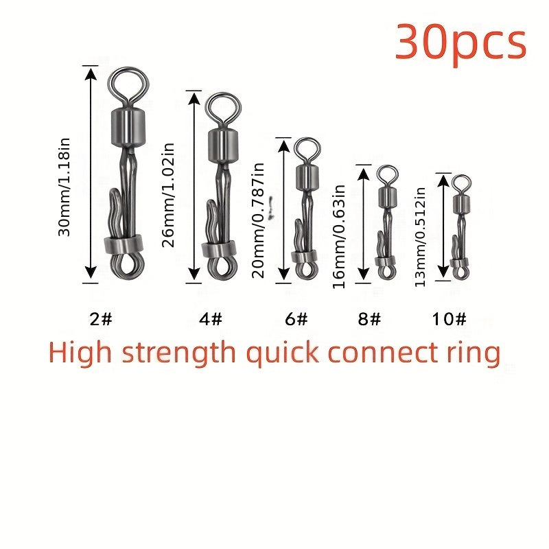 30pcs High Strength Quick Connection Ring for Sea Fishing Casting Rod