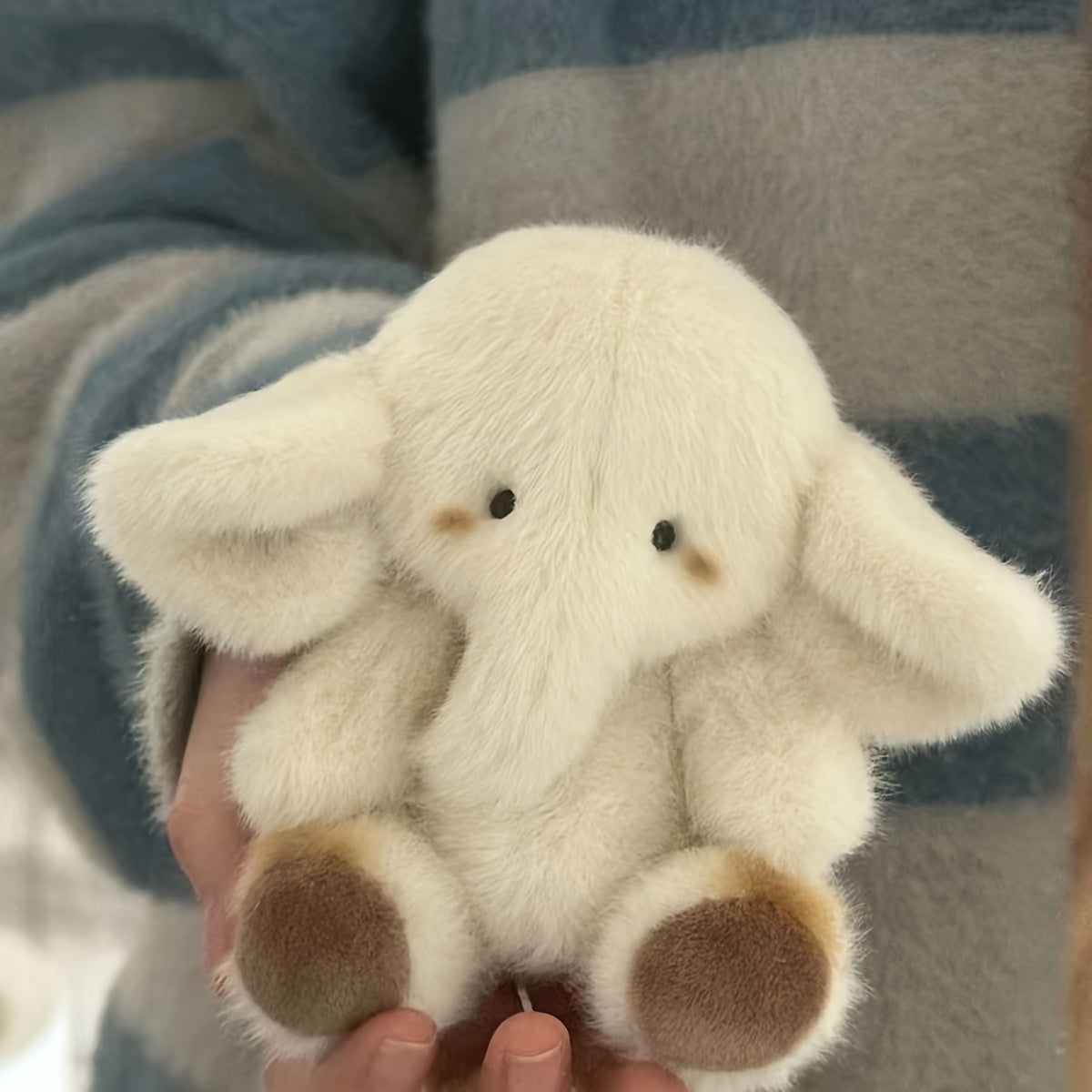 Cream Elephant Stuffed Toy Pendant for Valentine's/Birthday