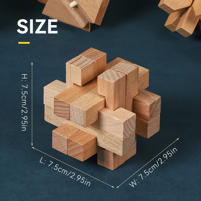 25pc Colorful Luban Lock Puzzle Toy Set - High Difficulty Brain Teaser