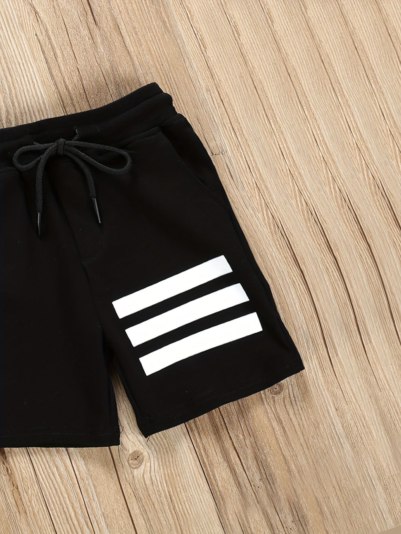 Boys Stripes Shorts Drawstring Waist Comfortable Breathable Summer Kids Clothes