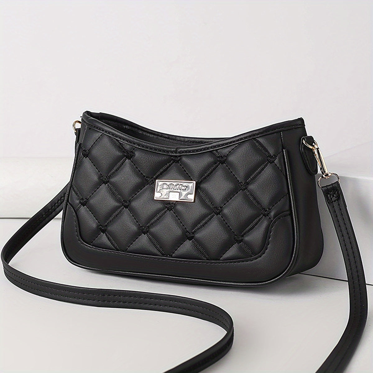 Love Embroidery Crossbody Bag Solid Color All Match Purse