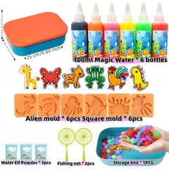 Water Elf Toy Set with 12 Molds & Storage Box