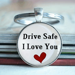 Vintage Drive Safe Keychain For Boys