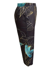 Women's Plus Floral Print V Neck Tank Top & Pants Set
