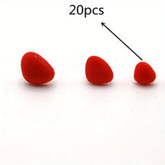 20pcs Triangle Noses Velvet Nose for Doll Craft Bear Plush Toys DIY Making