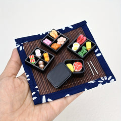 Japanese Bento Box Scene Decor Miniatures for Dollhouses