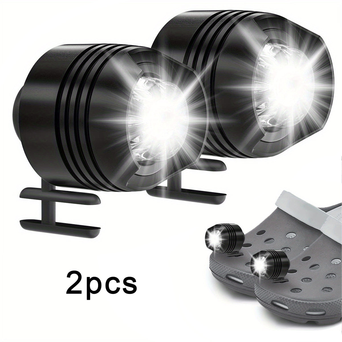 2pcs Shoe Lights for Night Walking Camping Hiking
