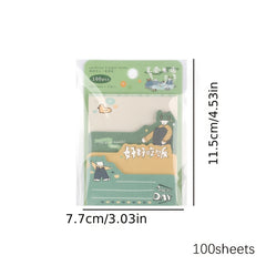 Animal Academy Cartoon Sticky Notes 100 Sheets