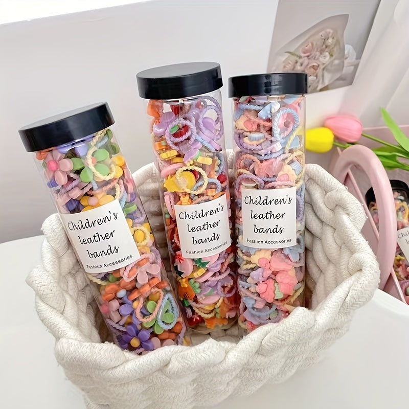20pcs Cartoon Fruits Hair Tie for Girls Women