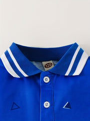Stylish Triangle Pattern Kids Shirt For Summer Outdoor