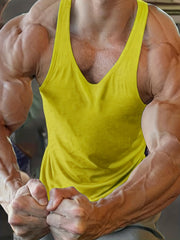 Men's Gym Tank Top Cotton Bodybuilding Muscle Singlet