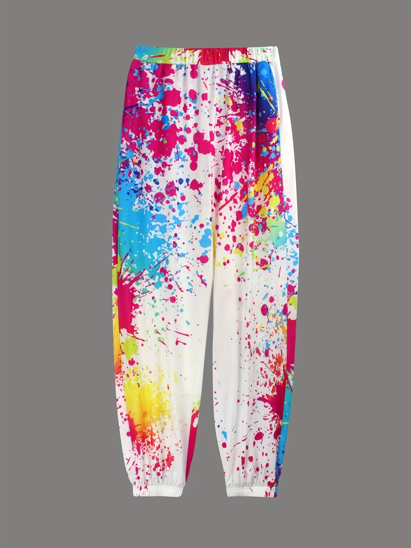 Lips Print Off Shoulder Crop Top & Print Pants Set