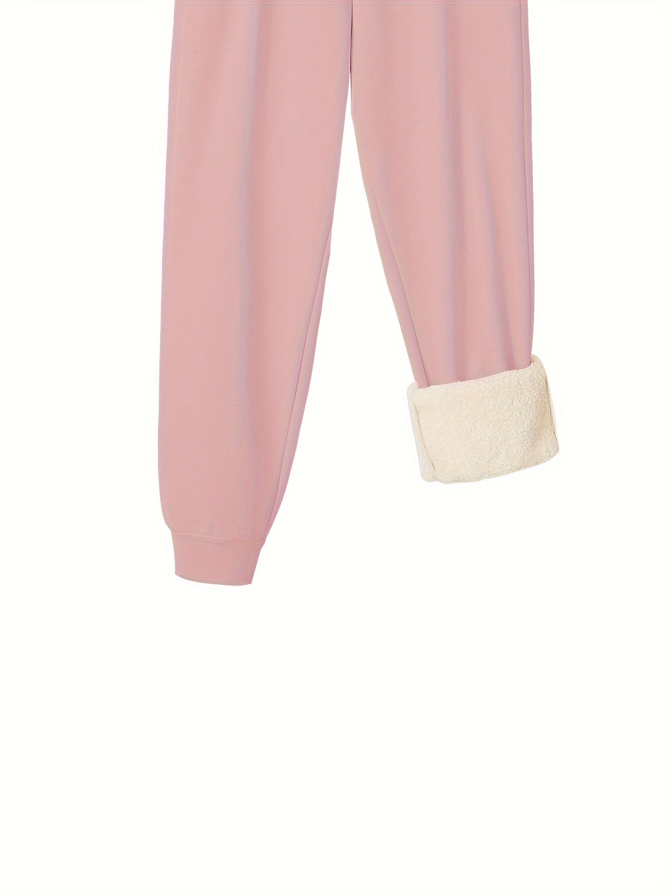  Leopard Print Fleece Crew Neck Sweatshirt & Joggers Set