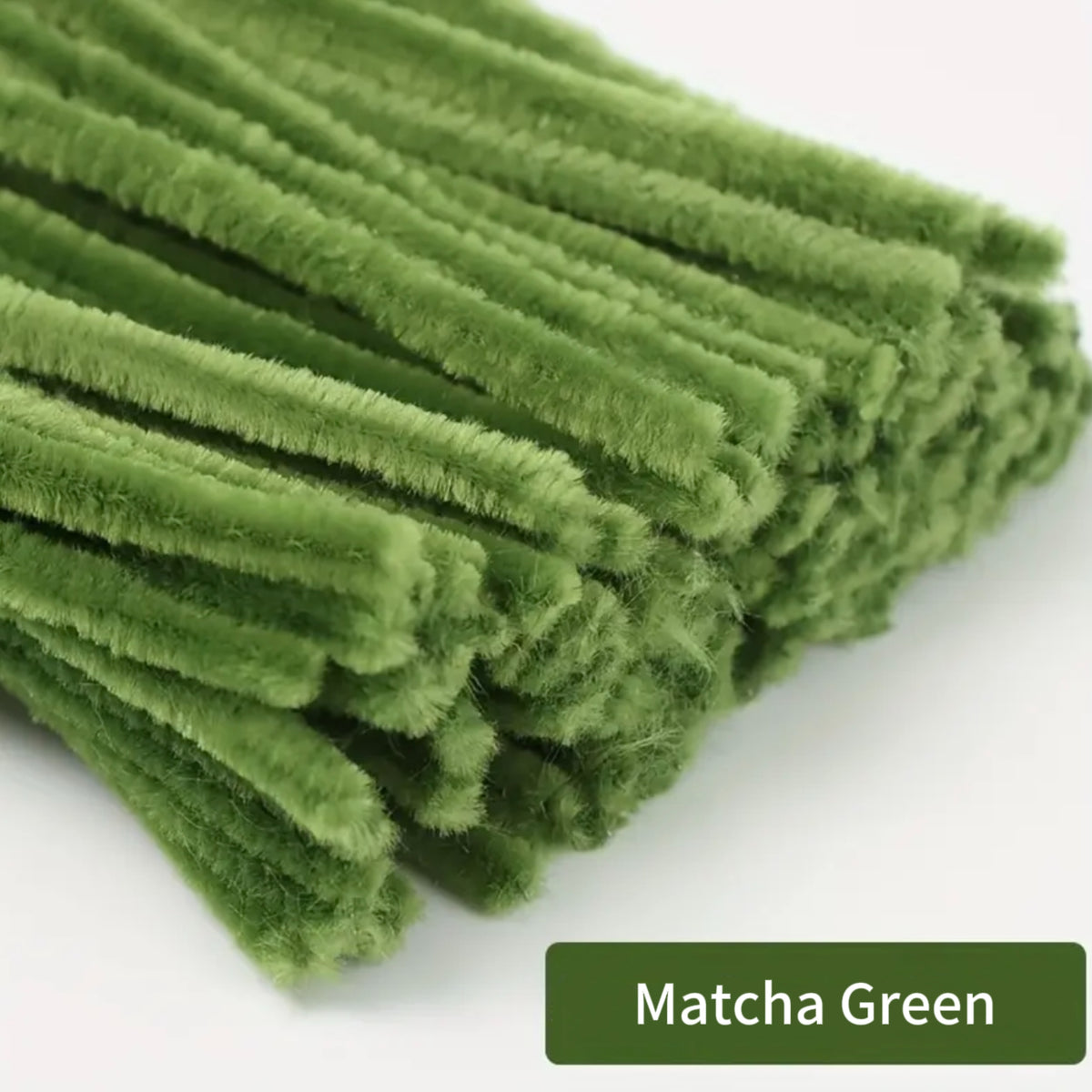 200pcs Green Pipe Cleaners Flexible Chenille Stems for DIY Crafts