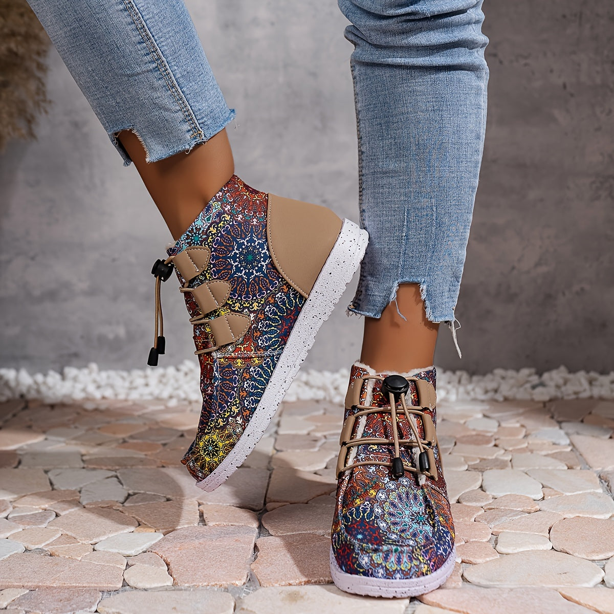 Ethnic Style Snow Boots Comfortable Thickened Winter Footwear