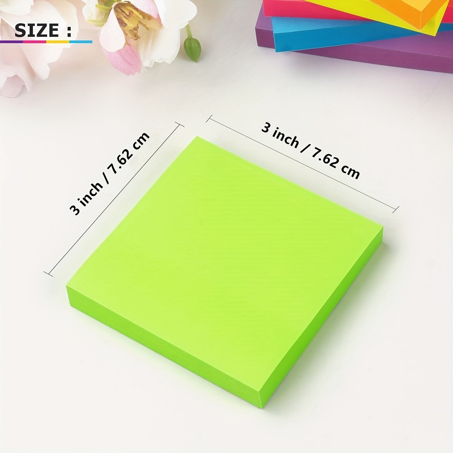 12pcs Pop up Sticky Notes Bright Colors Memo Pads Strong Adhesive