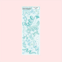 Waterproof Lace Bowknot Stickers for Journals & Crafts, Pastel Colors