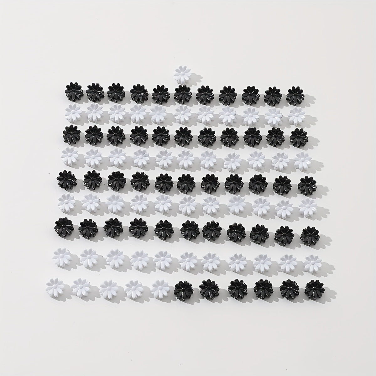 100pcs Mini Hair Claw Flower Shape Braid Hair Clip Accessories