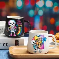 12pcs Fun Skull UV Transfer Decals Waterproof Stickers for Mugs Laptops