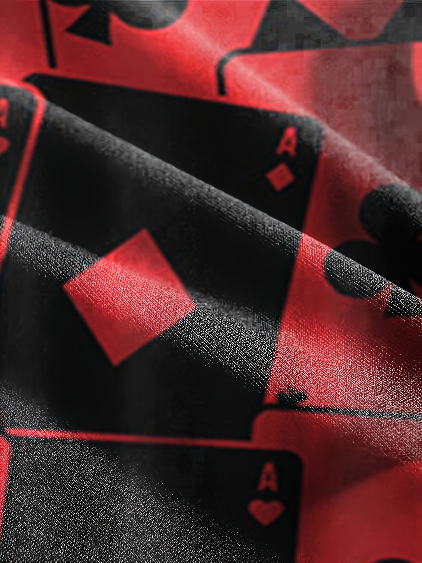 Men's Poker Pattern 2-Piece T-shirt & Shorts Set for Summer