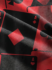 Men's Poker Pattern 2-Piece T-shirt & Shorts Set for Summer