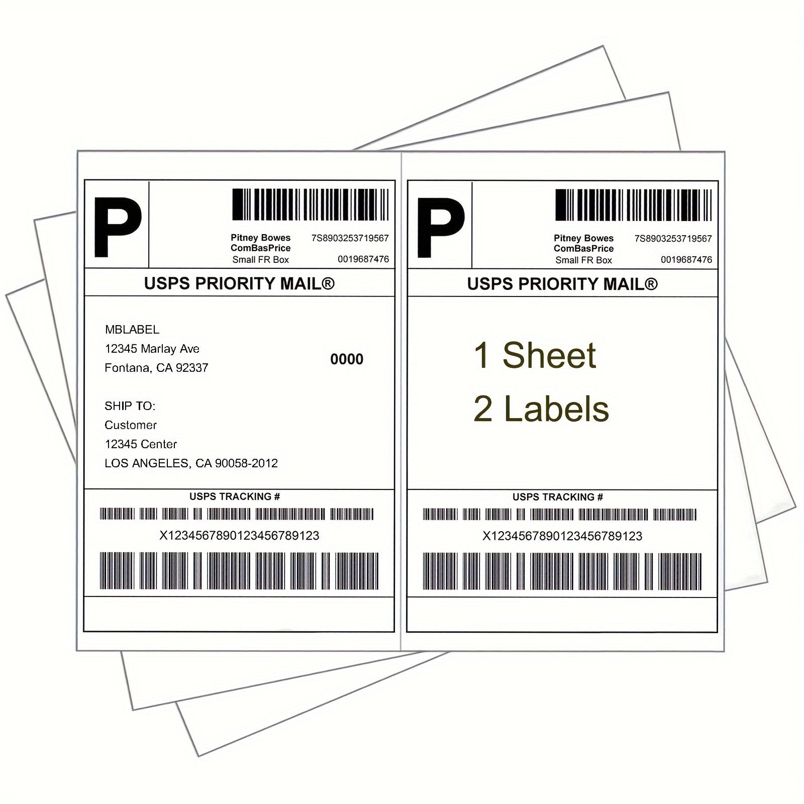 100 Labels 21 X 13 Address Labels Self Adhesive Mailing Labels