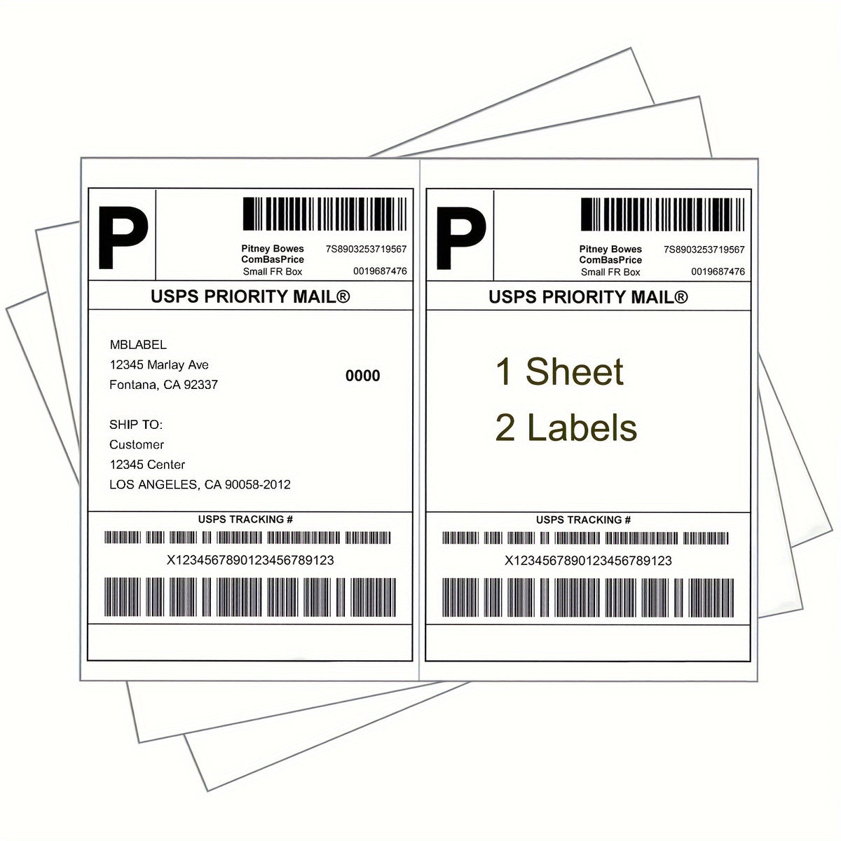 100 Labels 21 X 13 Address Labels Self Adhesive Mailing Labels