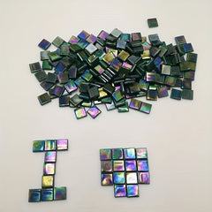 60-Piece Glass Ice Porcelain Jade Mosaic Coaster Decoration Patch