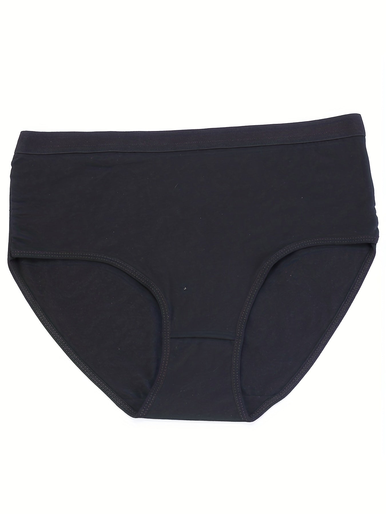 3 Pack Plus Size Panties Set Women's Solid Soft Underwear
