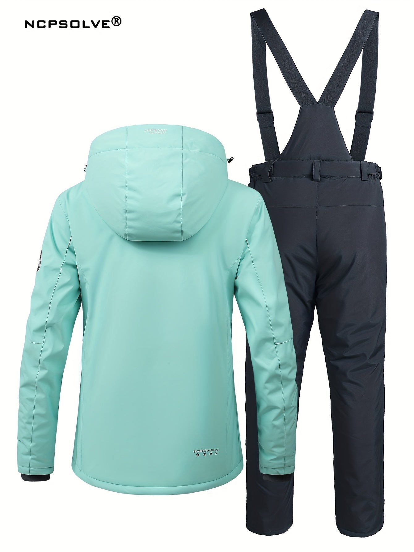 Windproof Ski Set Hooded Jacket & Trouser Women's Activewear