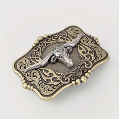 Western Bull Head Belt Buckle For Women & Men