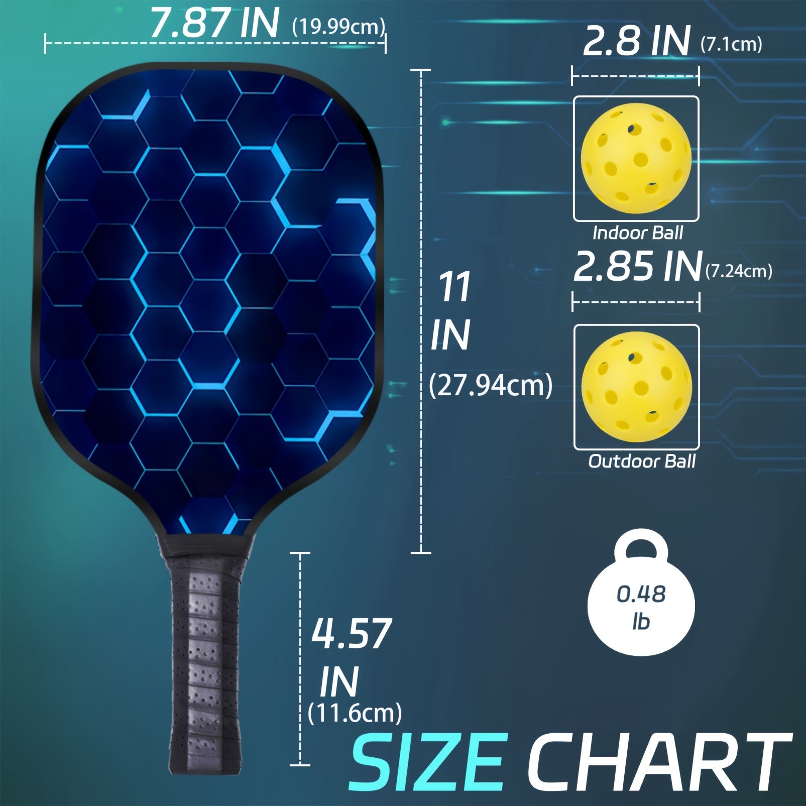2pcs Carbon Fiberglass Pickleball Paddle Set with 4 Balls