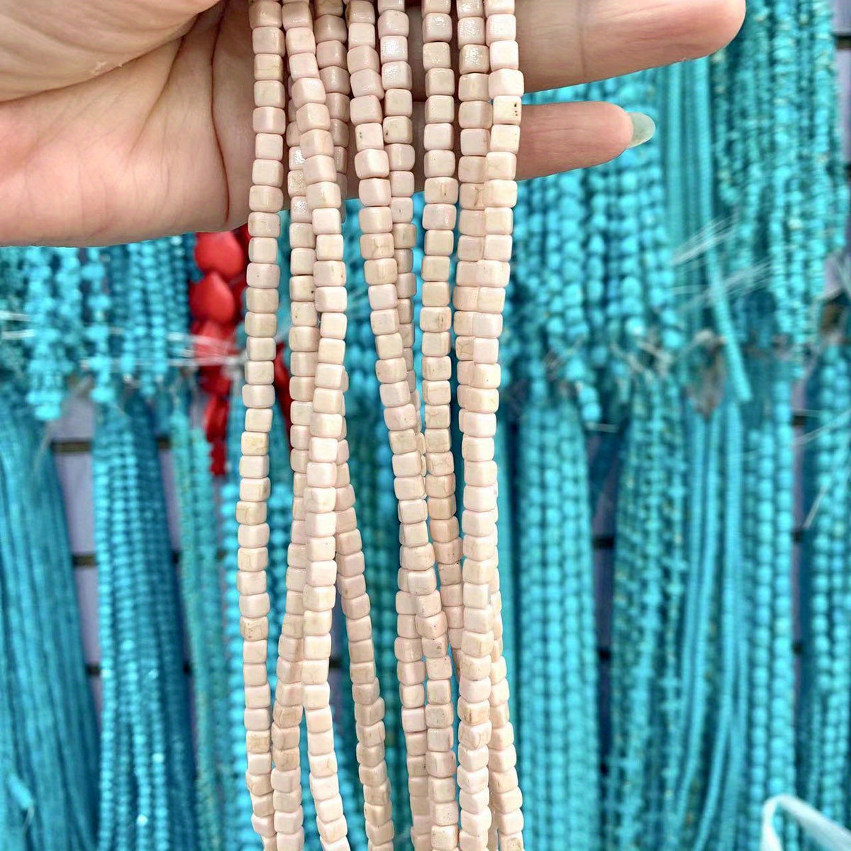 90pcs Turquoise Cube Beads DIY Jewelry Making Necklace & Bracelet