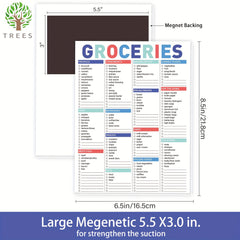 Magnetic Grocery List Pad 52 Sheets 100gsm