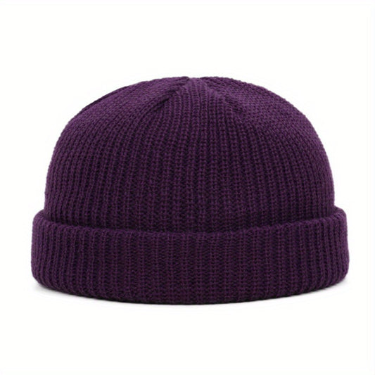 Unisex Ribbed Fisherman Beanies Winter Hats