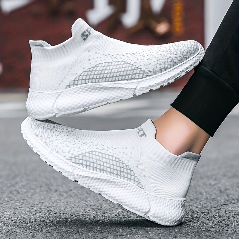 Men's Knitted Slip On Casual Shoes Breathable Lightweight Sock Shoes