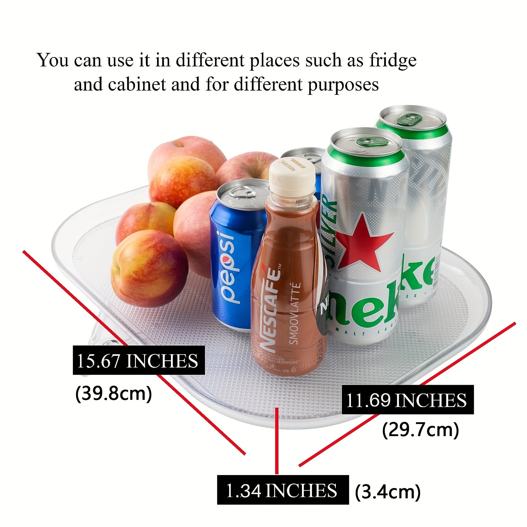 Refrigerator Turntable Organizer for Condiment Storage