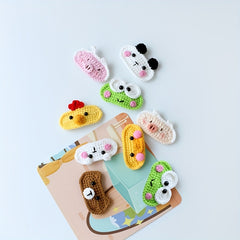 Crochet Animal Hair Clip Cartoon Snap Clip Barrette Summer Hair Slides