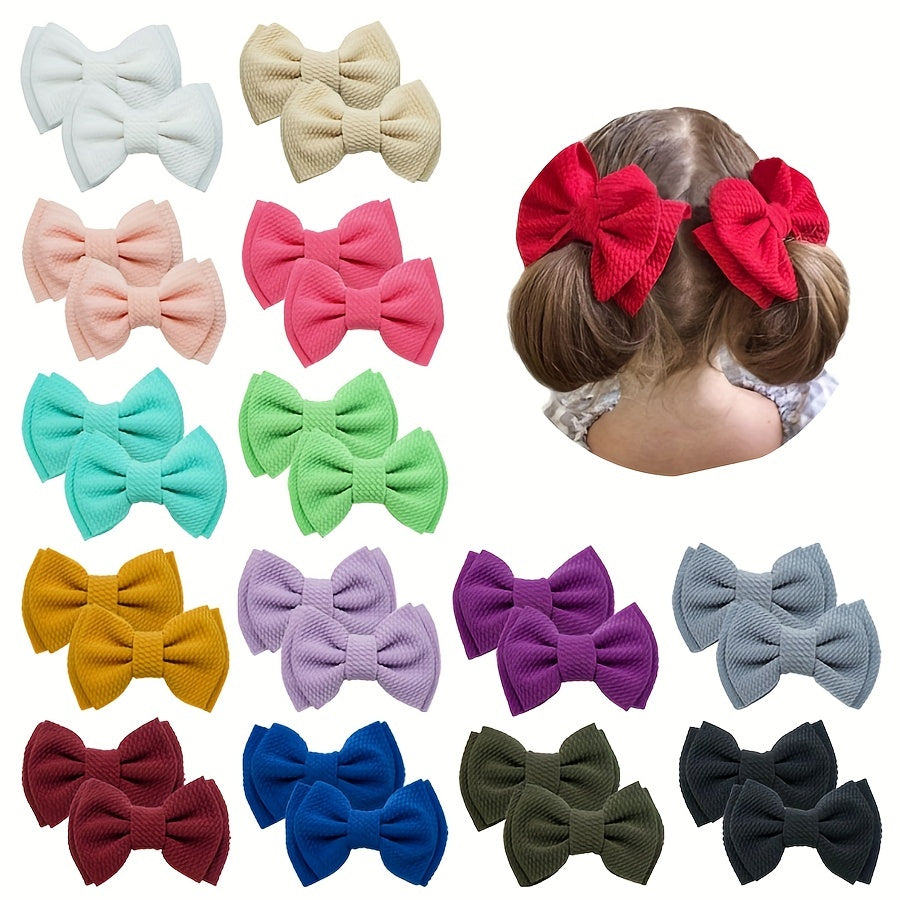 Bowknot Twill Bubble Fabric Double Layer Hairpin Headwear Hair Accessories