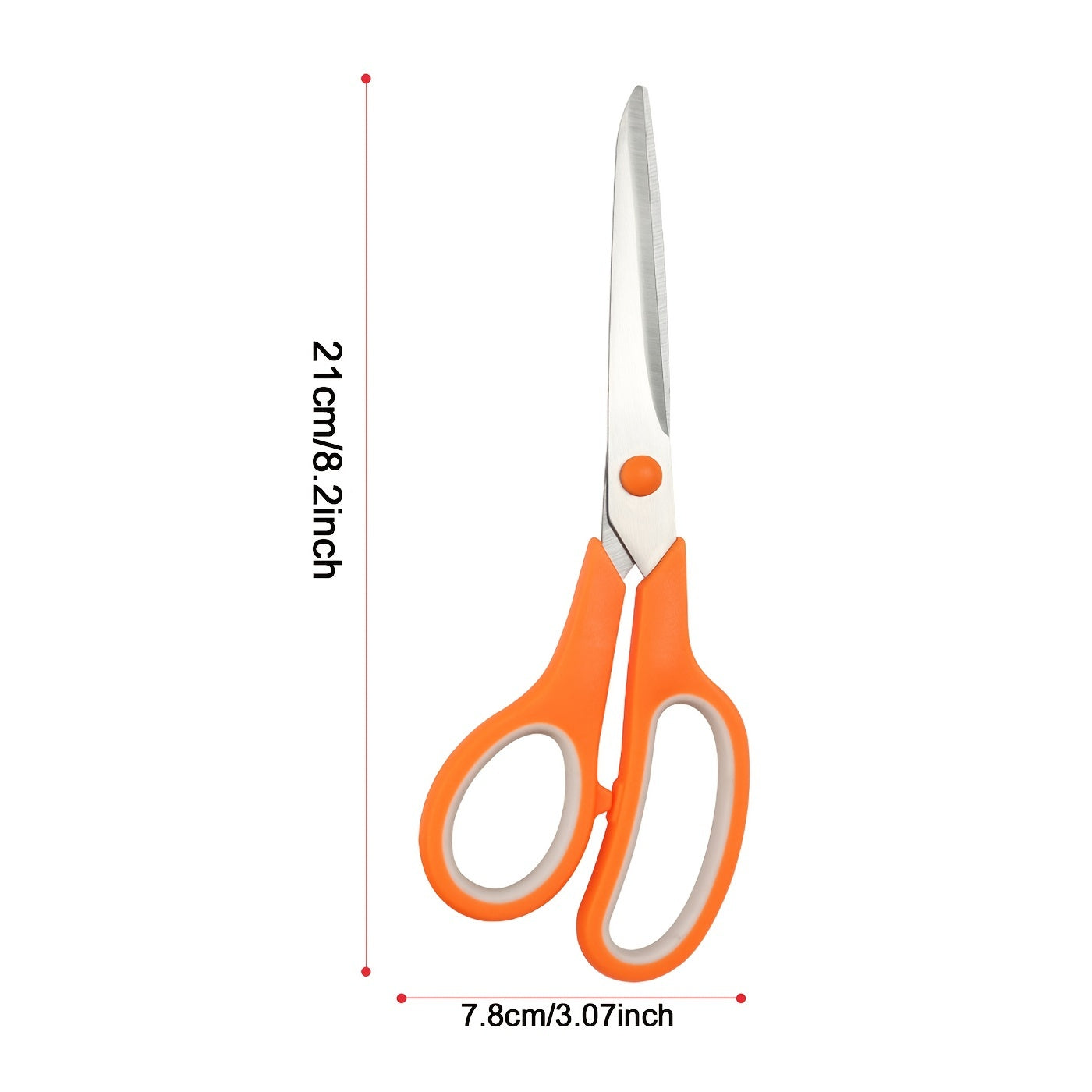 Stainless Steel Office Scissors Comfort Grip Anti Skid Handle Sharp Blade