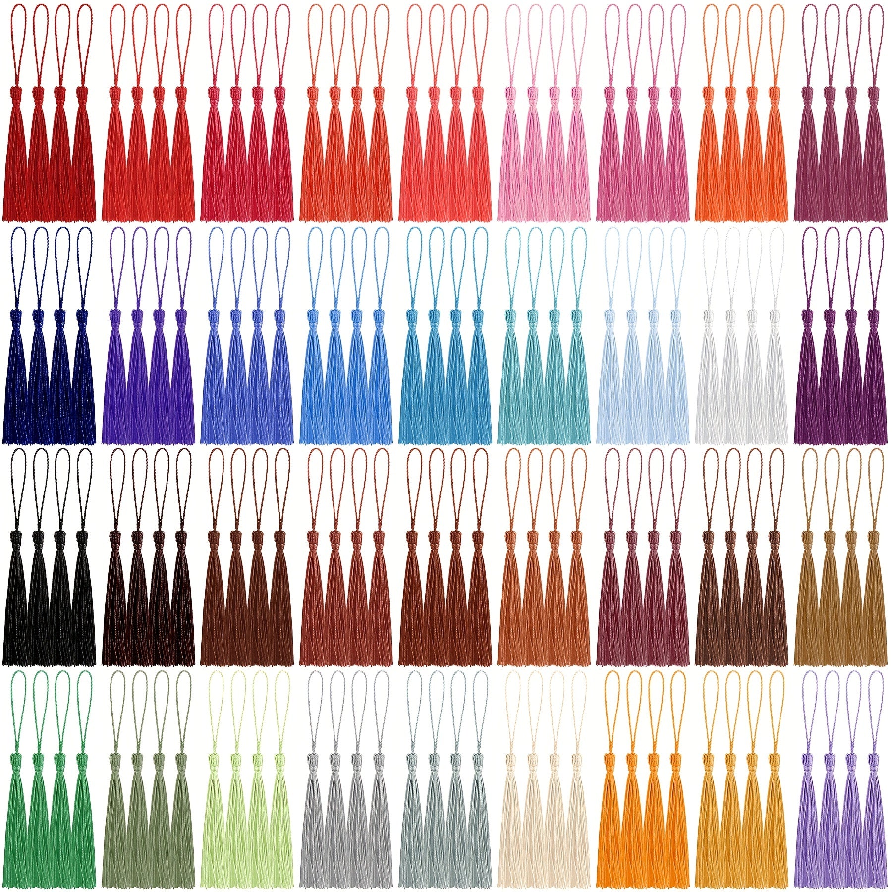 100pcs 144pcs Bookmark Tassels For Crafts Keychain Graduation