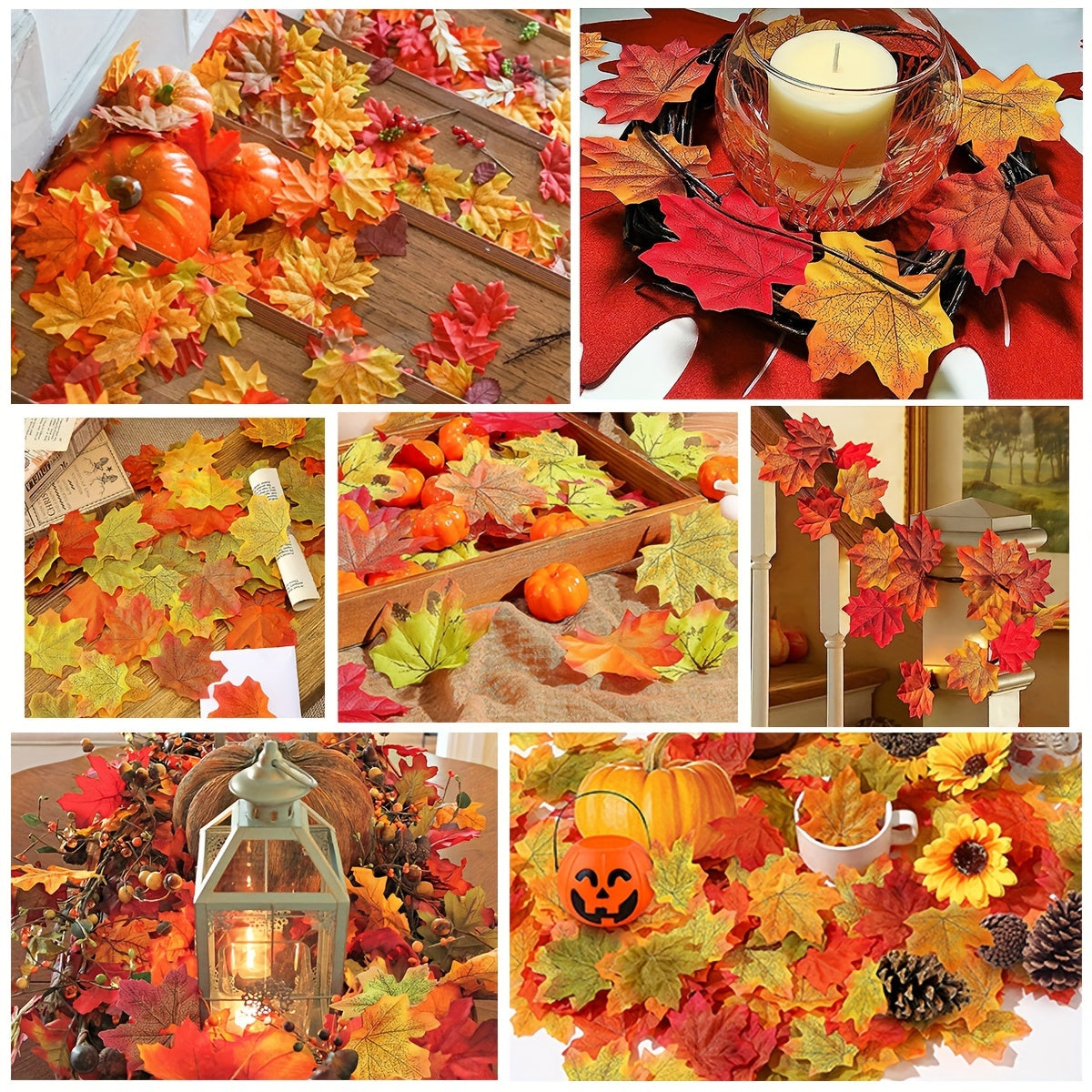 Thanksgiving Decoration Cloth Art Maple Leaf for Party Props