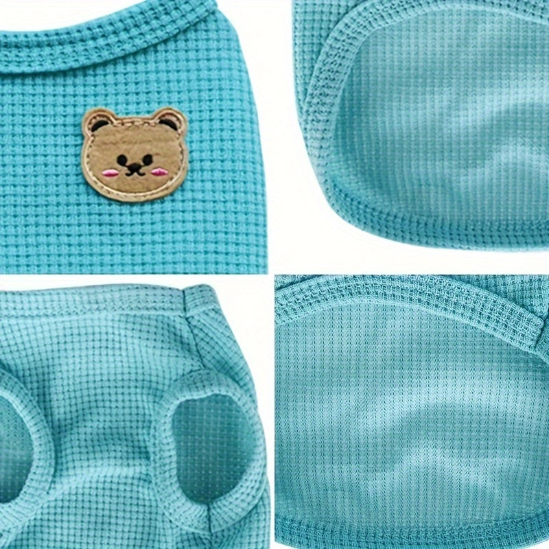 Waffle Pet Vest For Small Medium Dogs Spring And Summer Costume