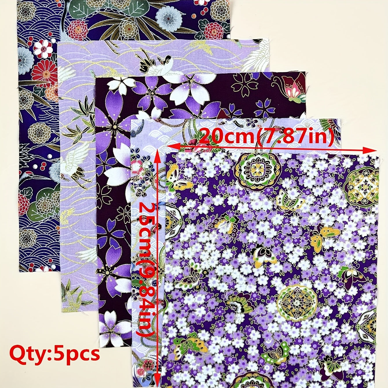20 Mixed Floral Cotton Fabric for Quilting Sewing DIY Stitching