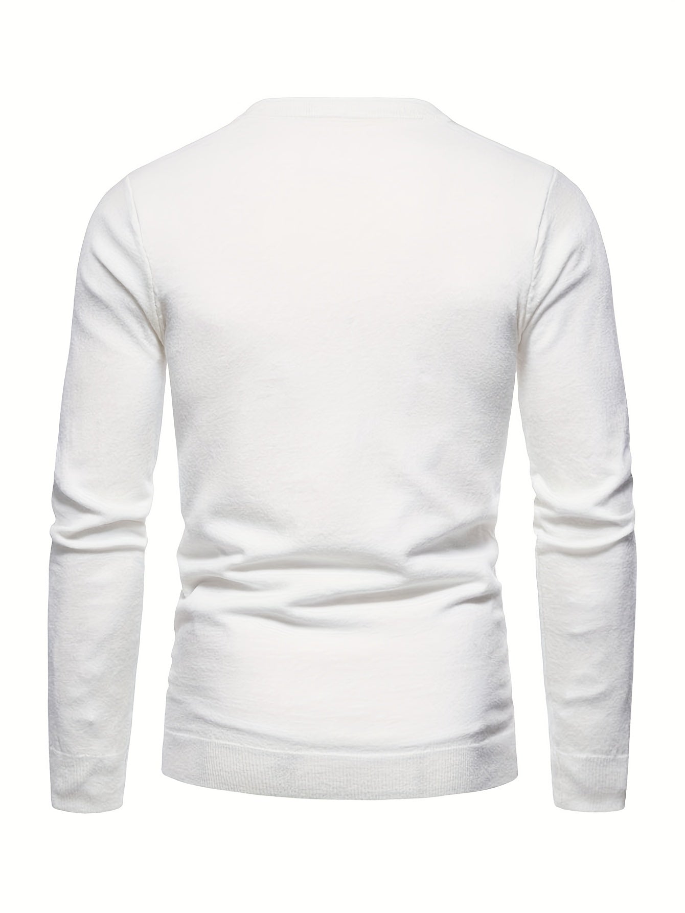 Men's Guitar Pattern Novel Sweater Warm Crew Neck Pullover