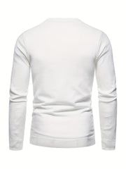 Men's Guitar Pattern Novel Sweater Warm Crew Neck Pullover